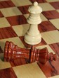 checkmate with the King threw and the White Queen who wins
