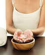Photo: Woman's hands in bowl of water Woman's hands in bowl of water