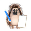 Cute hedgehog makes a list