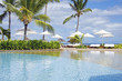 Beautiful swimming pool with morning sun.