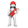 Fireman With Extinguisher