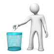 Illustration: Wastebasket White Manikin Wastebasket White Manikin