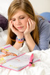 Photo: Sad teenage girl because unrequited love Sad teenage girl because unrequited love