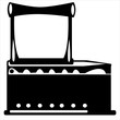 vector illustration retro iron on white background
