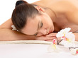 Photo: Attractive woman getting spa treatment Attractive woman getting spa treatment