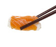 Sushi with chopsticks