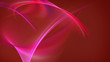 Abstract bright pink waves on red background