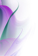 Abstract violet and green waves on white background