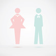 Vector: Men and Women Wc sign Silhouette Men and Women Wc sign Silhouette