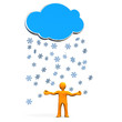 Illustrazione: Snowflake Blue Cloud Snowflake Blue Cloud