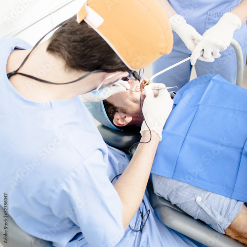 Photo: Dental health doctor assistant and patient Dental health doctor assistant and patient