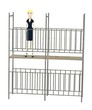 3d render of cartoon character with scaffolding