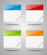 Set of empty calendar icons