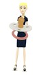 3d render of cartoon character with baby teat
