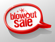 Vettoriale: Blowout sale shiny glass speech bubble Blowout sale shiny glass speech bubble