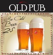 Ice cold beer background, old tavern or pub
