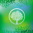 Vector: Vector ecology concept - tree emblem Vector ecology concept - tree emblem
