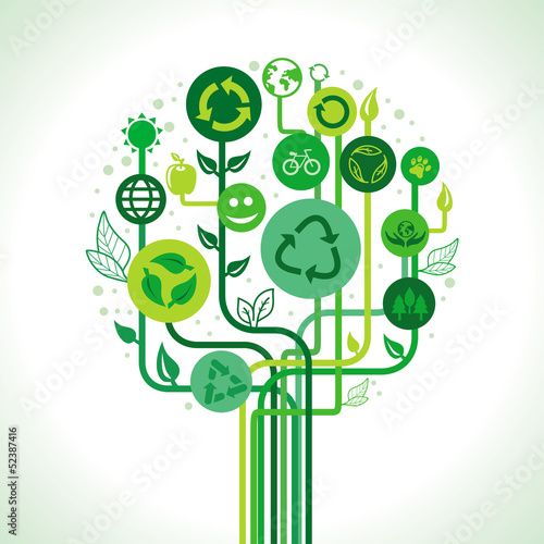 Vector: Vector ecology concept Vector ecology concept