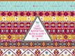 Hipster seamless aztec pattern with geometric elements