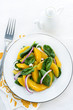 Spinach salad with oranges and onion