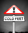 Cold feet concept.