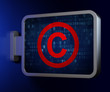 Law concept: Copyright on billboard background