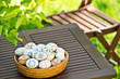 Easter eggs on the table