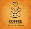 Vector: Design of menu with coffee cup Design of menu with coffee cup