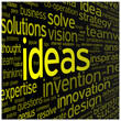 "IDEAS" Tag Cloud (innovation solutions problem-solving)