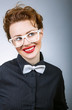 Smile expressive woman looking
