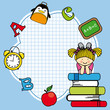 Vector: Education and school icon set. Space for text. Education and school icon set. Space for text.