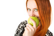 Photo: girl with an apple girl with an apple