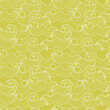 Seamless pattern with cartoon waves outlines.
