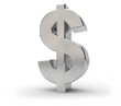 3d Metal dollar symbol