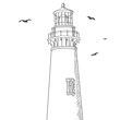 Lighthouse and birds