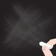 Hand writing on a blackboard. Vector