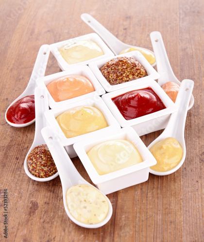Photo: mayonnaise,ketchup,mustard and other sauce mayonnaise,ketchup,mustard and other sauce