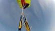 Skydiving video. Slow motion.