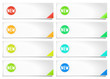 Colorful options banner template. Vector illustration