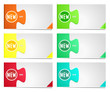 Colorful options banner template. Vector illustration