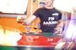 Barmen  pours brandy at the night club