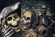 Three Skeleton Pirates Portrait