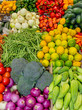 Fruits and vegetables at a farmers market
