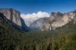 View across the Yosemite Valley from Tunnel View California USA