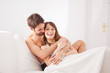  Young couple enjoying in bed