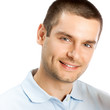 Portrait of happy smiling man, isolated