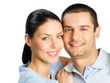 Foto: Portrait of young couple, isolated Portrait of young couple, isolated