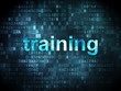 Education concept: Training on digital background
