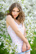 portrait of a beautiful girl in spring