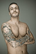 Muscular Sexy Man with tattoo